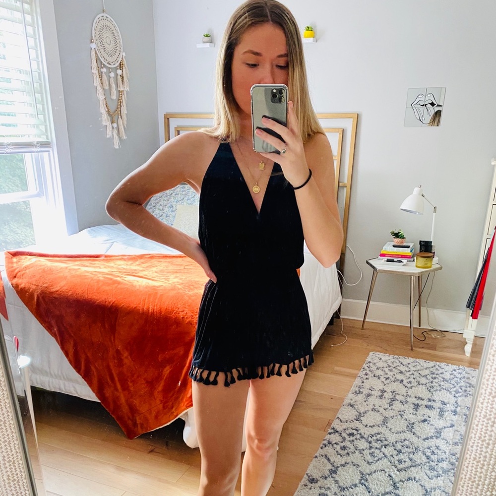 Black Halter Romper from Lulu’s